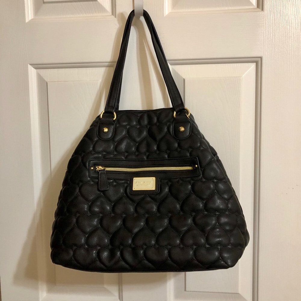 Betsey Johnson Quilted Heart Purse Hand Bag